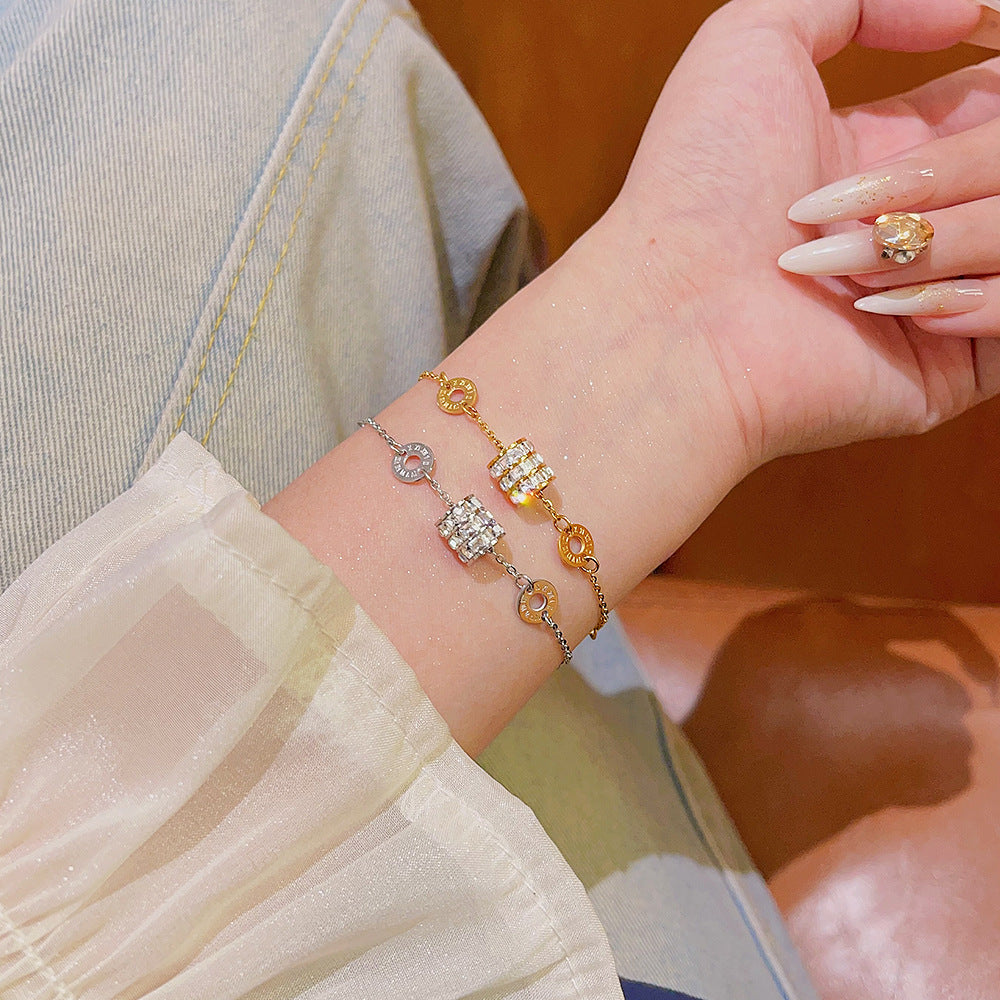 Round Charm Necklace & Bracelet in Gold and Silver